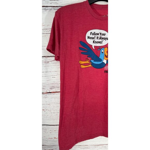 Tee Luv Kelloggs Froot Loops Toucan Sam Red Graphic Shirt Large Follow Your Nose - Picture 7 of 7